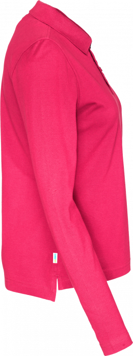 Cottover - Eco Cotton Ls Pique Polo Woman - Dark Cerise