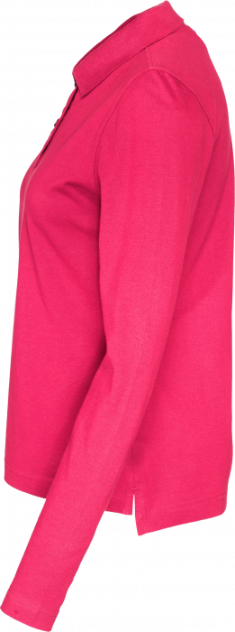 Cottover - Eco Cotton Ls Pique Polo Woman - Dark Cerise