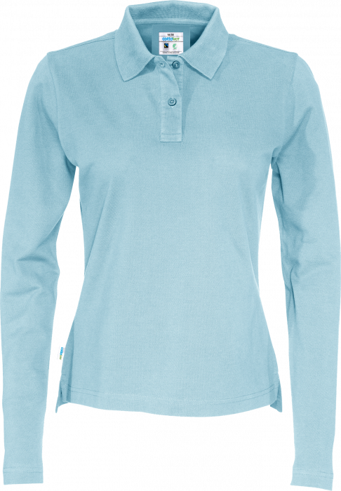 Cottover - Eco Cotton Ls Pique Polo Woman - Sky Blue
