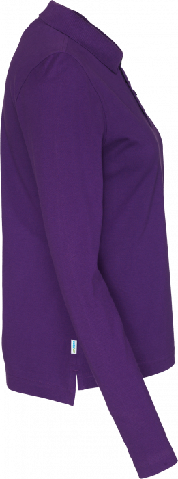 Cottover - Eco Cotton Ls Pique Polo Woman - Purple