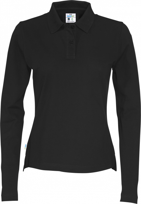 Cottover - Eco Cotton Ls Pique Polo Woman - Black