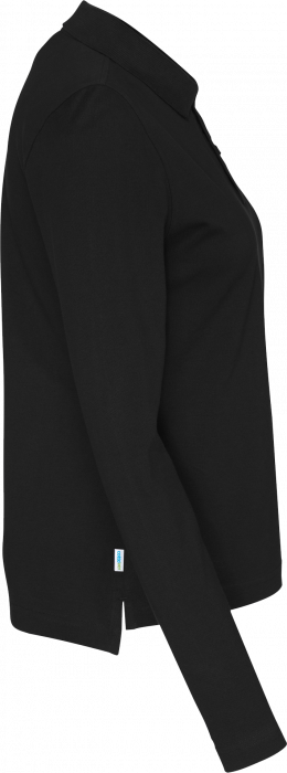Cottover - Eco Cotton Ls Pique Polo Woman - Black