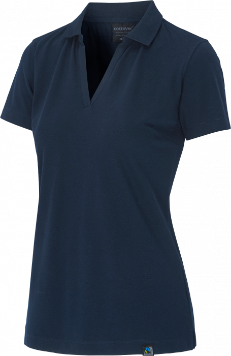 Cottover - Eco Cotton Stretch Pique Polo Woman - Marino