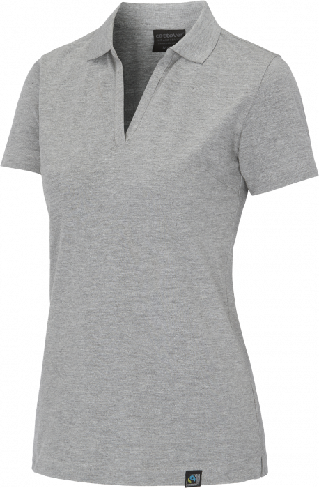 Cottover - Eco Cotton Stretch Pique Polo Woman - Grey Melange