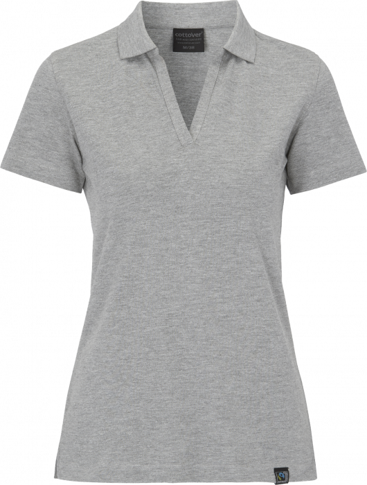 Cottover - Eco Cotton Stretch Pique Polo Woman - Grey Melange