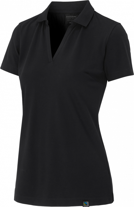 Cottover - Eco Cotton Stretch Pique Polo Woman - Black