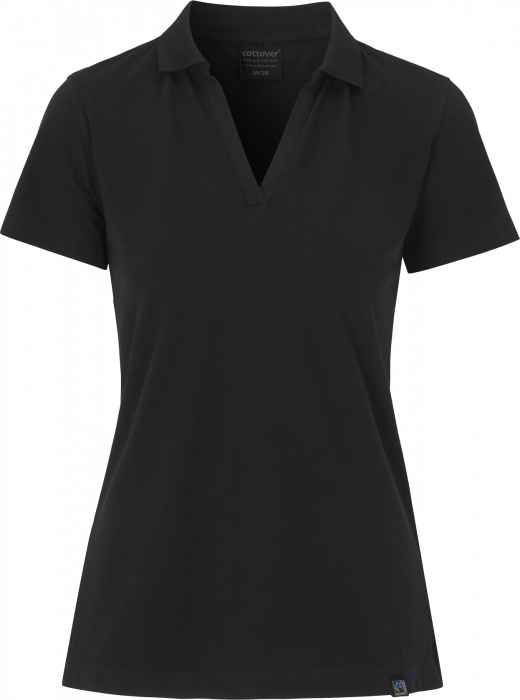 Cottover - Eco Cotton Stretch Pique Polo Woman - Black