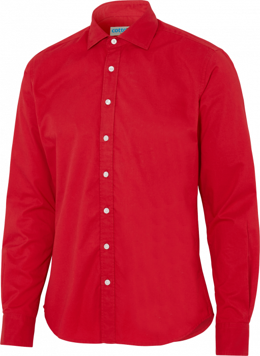 Cottover - Twill Shirt Slim Fit - Red