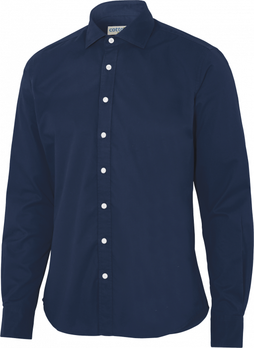 Cottover - Twill Shirt Slim Fit - Marino