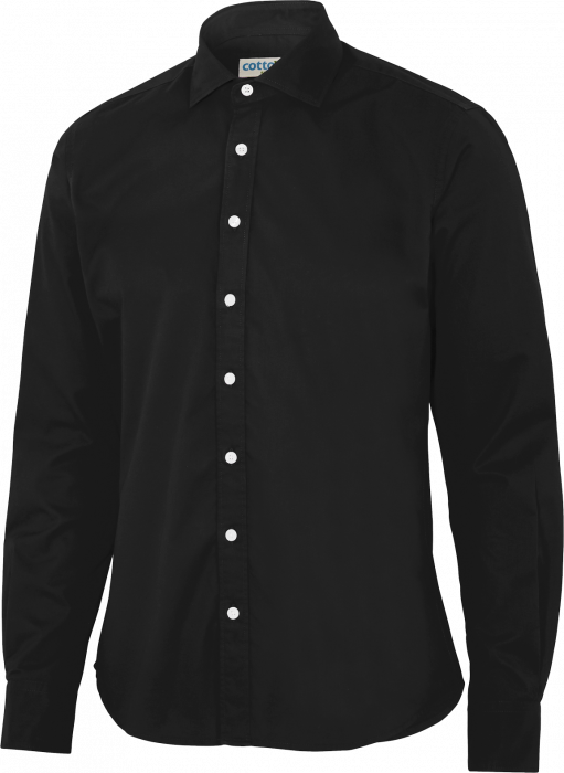 Cottover - Twill Shirt Slim Fit - Black
