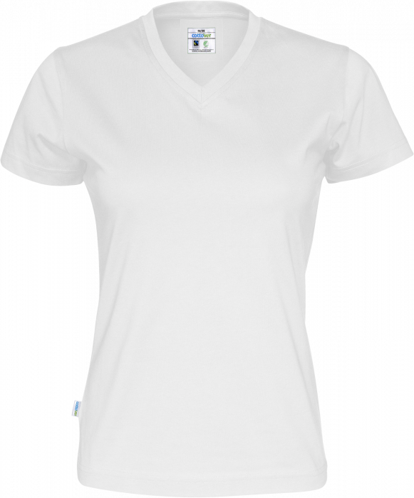 Cottover - Eco Cotton V-Neck T-Shirt Lady - White