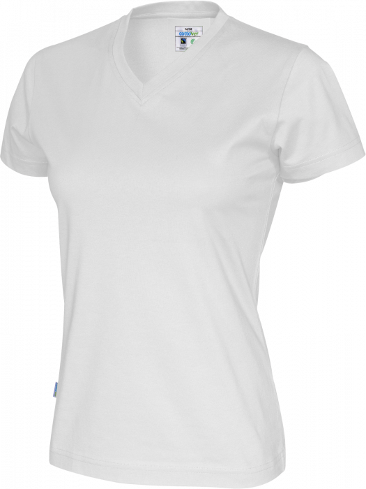 Cottover - Eco Cotton V-Neck T-Shirt Lady - White