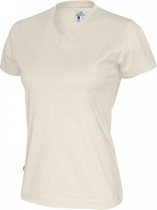 Cottover - Eco Cotton V-Neck T-Shirt Lady - Off-White