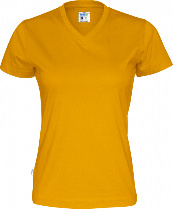 Cottover - Eco Cotton V-Neck T-Shirt Lady - Yellow