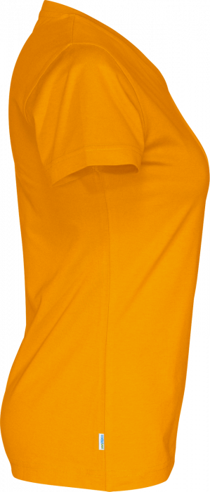 Cottover - &Oslash;kologisk Bomulds V-Neck T-Shirt Dame - Yellow