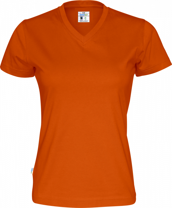 Cottover - Eco Cotton V-Neck T-Shirt Lady - Orange