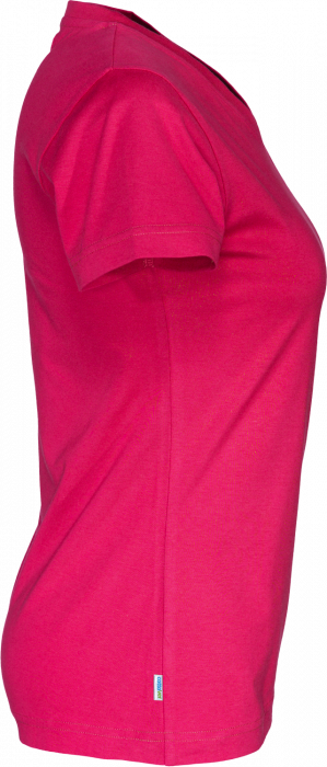 Cottover - Eco Cotton V-Neck T-Shirt Lady - Dark Cerise