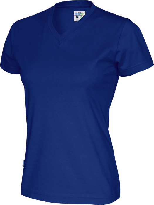 Cottover - Eco Cotton V-Neck T-Shirt Lady - Royal Blue