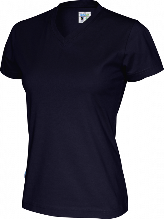 Cottover - Eco Cotton V-Neck T-Shirt Lady - Navy