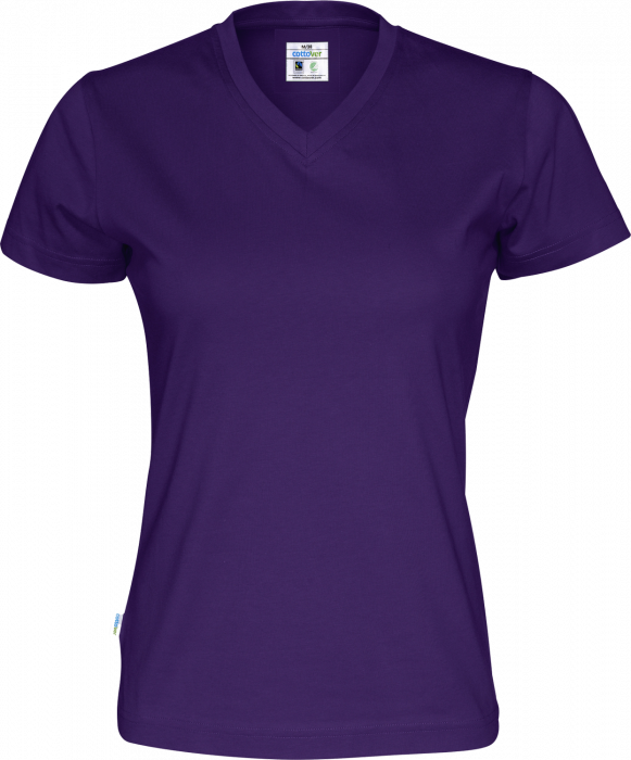 Cottover - Eco Cotton V-Neck T-Shirt Lady - Purple