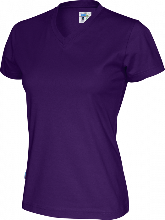 Cottover - Eco Cotton V-Neck T-Shirt Lady - Purple