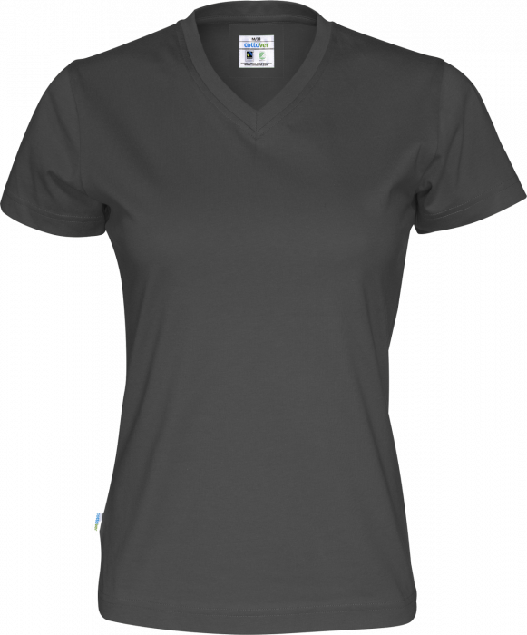 Cottover - Eco Cotton V-Neck T-Shirt Lady - Charcoal