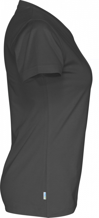 Cottover - &Oslash;kologisk Bomulds V-Neck T-Shirt Dame - Charcoal