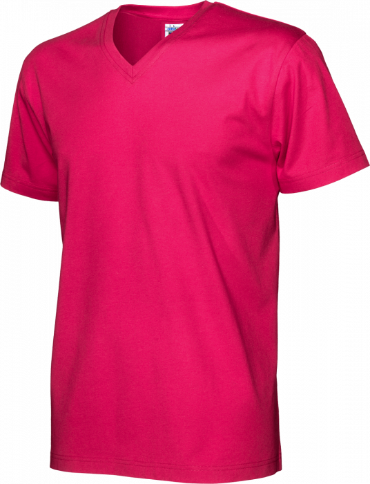 Cottover - Eco Cotton V-Neck T-Shirt Man - Dark Cerise