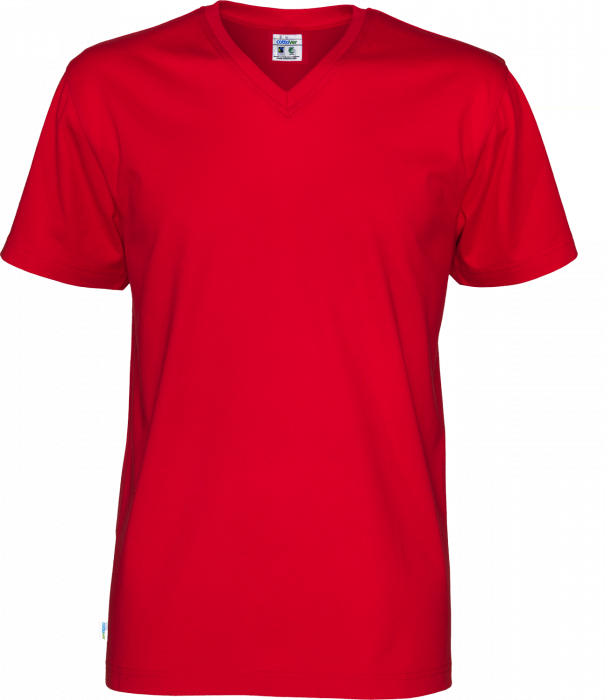 Cottover - Eco Cotton V-Neck T-Shirt Man - Red