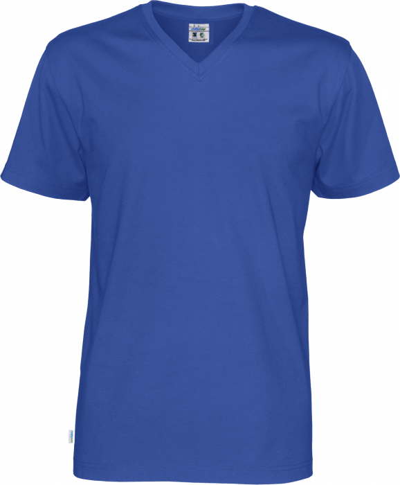Cottover - Eco Cotton V-Neck T-Shirt Man - Royal Blue