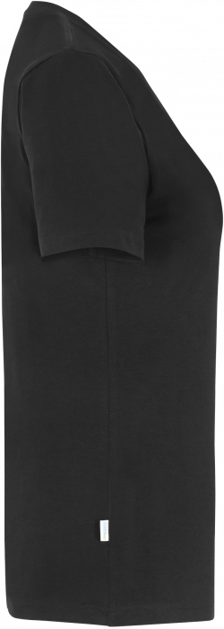 Cottover - Eco Cotton Stretch V-Neck T-Shirt Lady - Black