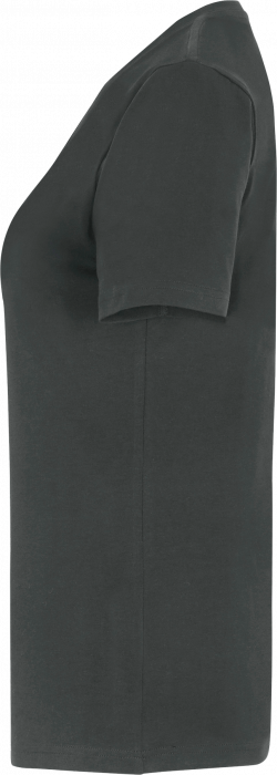 Cottover - Eco Cotton Stretch V-Neck T-Shirt Lady - Charcoal