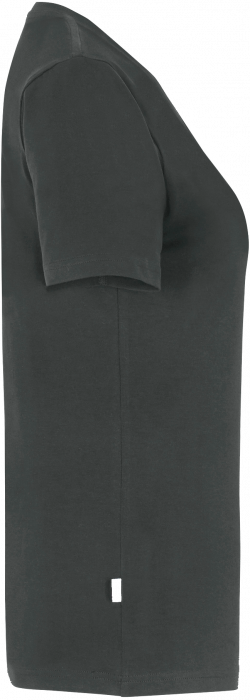 Cottover - Eco Cotton Stretch V-Neck T-Shirt Lady - Charcoal