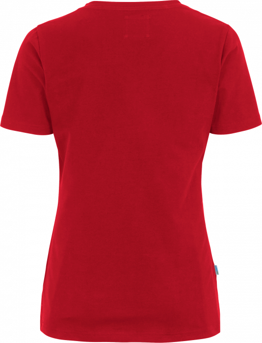 Cottover - Eco Cotton Stretch V-Neck T-Shirt Lady - Red