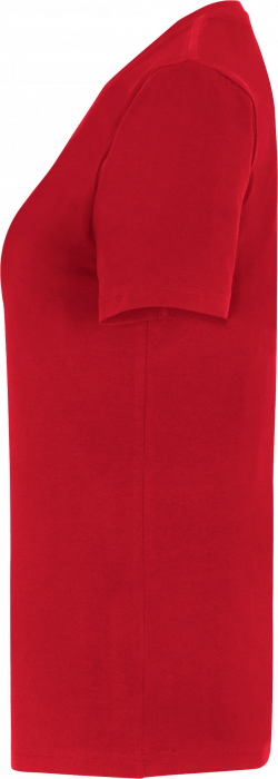 Cottover - Eco Cotton Stretch V-Neck T-Shirt Lady - Red