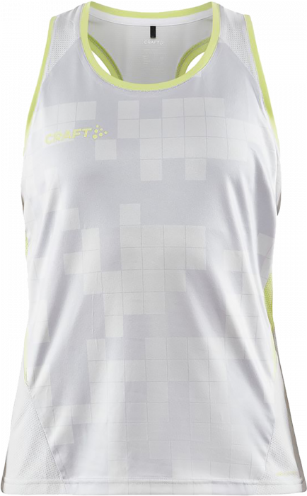 Craft - Sporty Women's Tanktop - White & giallo