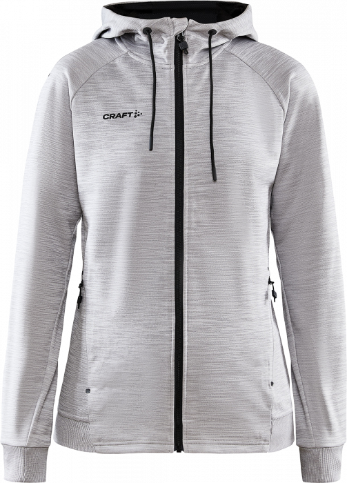 Craft - Zip Hoodie For Women - Szary melanżowy