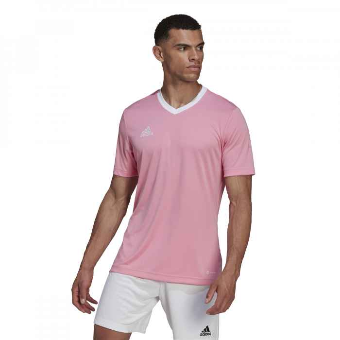 Adidas - Polyester Sports Jersey - Semi Pink & branco