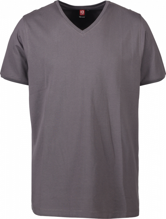 ID - Pro Wear Care T-Shirt V-Hals - Sølv Grå