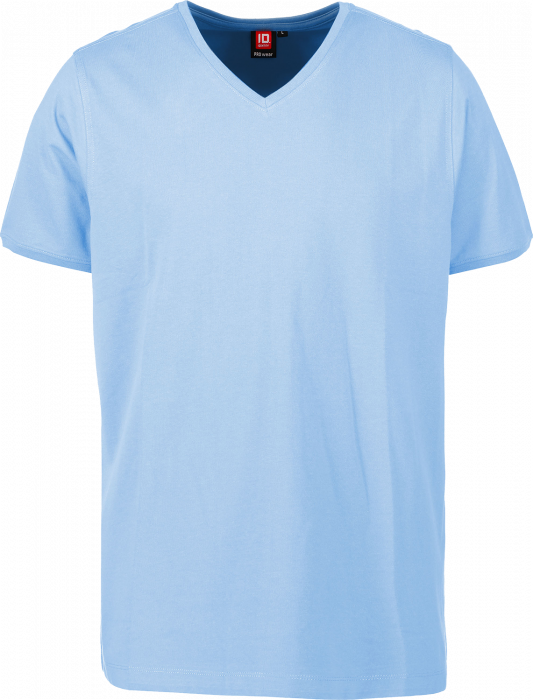 ID - Pro Wear Care V-Neck T-Shirt - Hellblau
