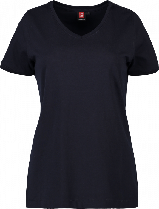 ID - Pro Wear Care T-Shirt V-Hals Dame - Navy