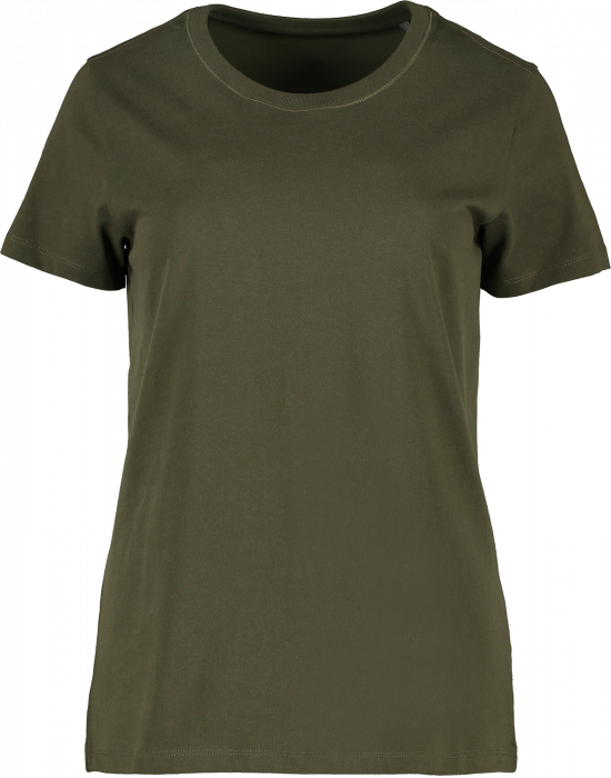 ID - Økologisk Bomulds T-Shirt Dame - Oliven