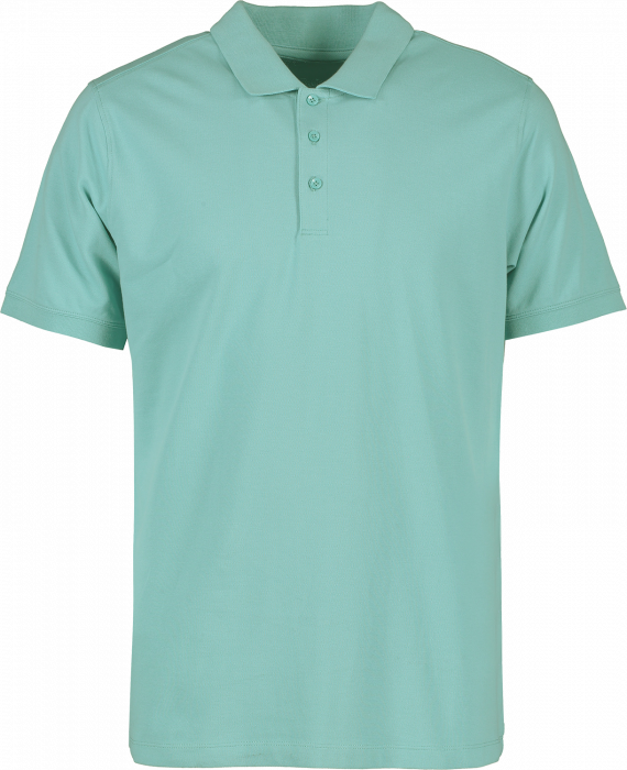 ID - Økologisk Bomulds Polo T-Shirt Herre - Støvet Aqua