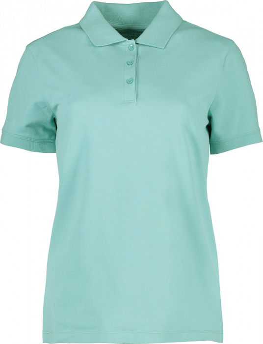 ID - Økologisk Bomulds Polo T-Shirt Dame - Støvet Aqua
