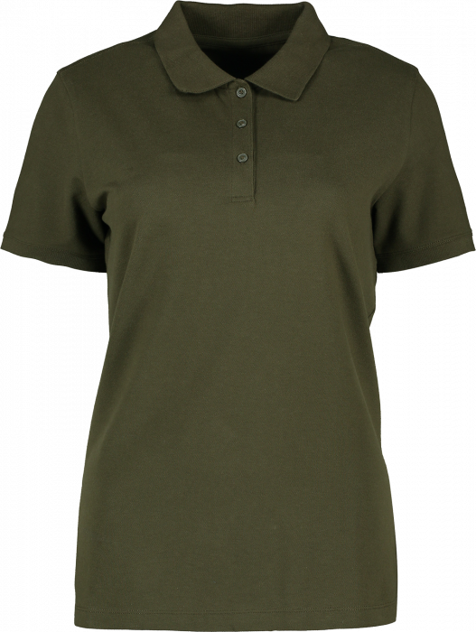 ID - Økologisk Bomulds Polo T-Shirt Dame - Oliven