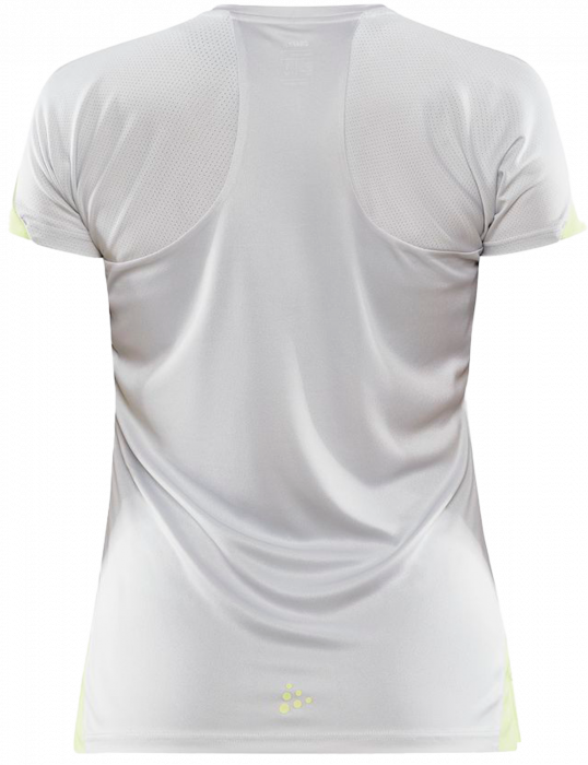 Craft - Sporty T-Shirt Damer - ASH/Giallo - Wei&szlig; & giallo