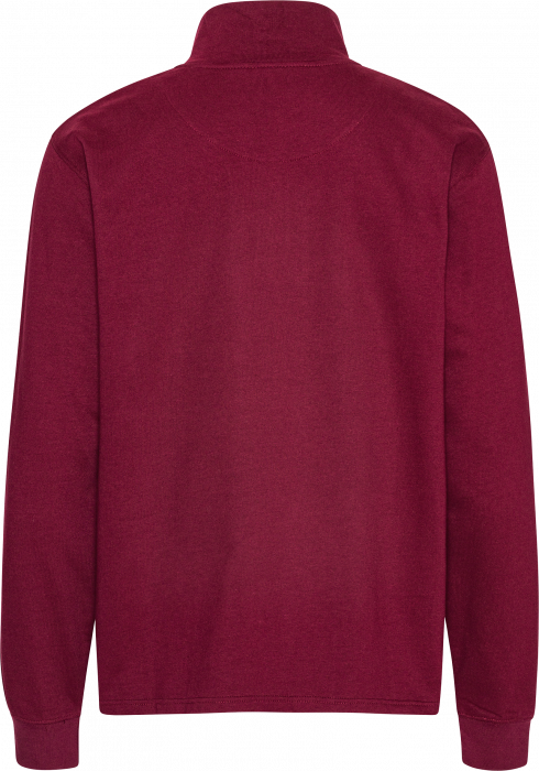 Neutral - Eco Cotton Unisex Quarter Zip Sweatshirt - Bordeaux