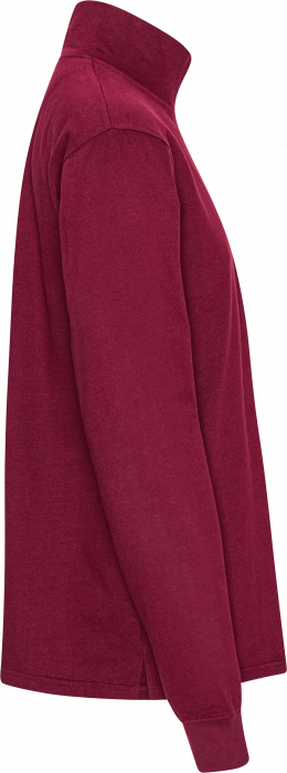 Neutral - Eco Cotton Unisex Quarter Zip Sweatshirt - Bordeaux