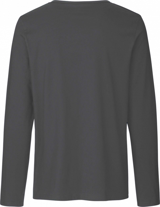 Neutral - Organic Long Sleeve Cotton T-Shirt - Charcoal