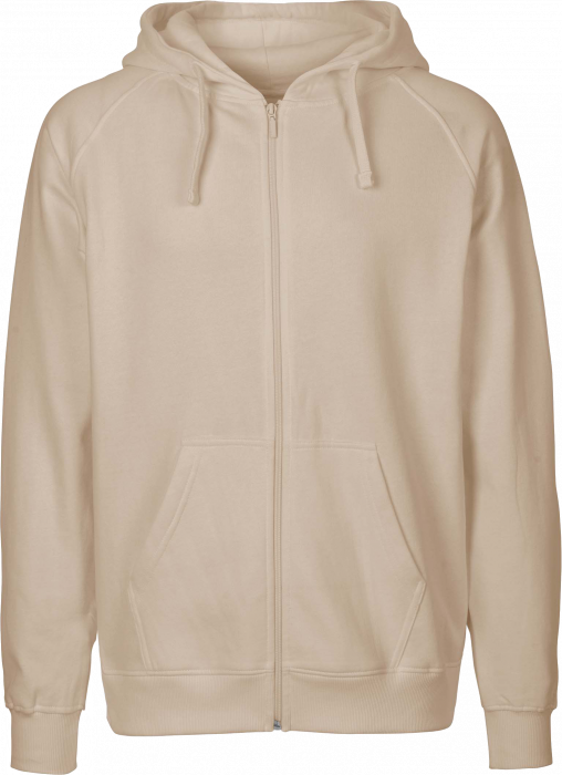 Neutral - Organic Cotton Hoodie With Full Zip - Sand